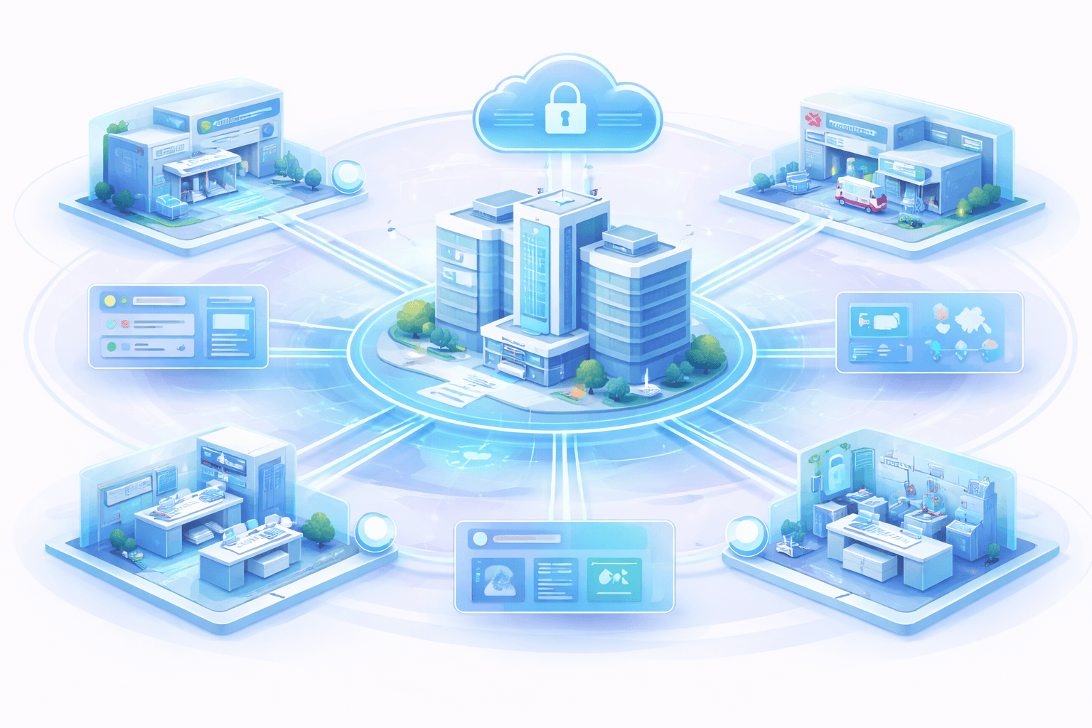 Hospital solution illustration