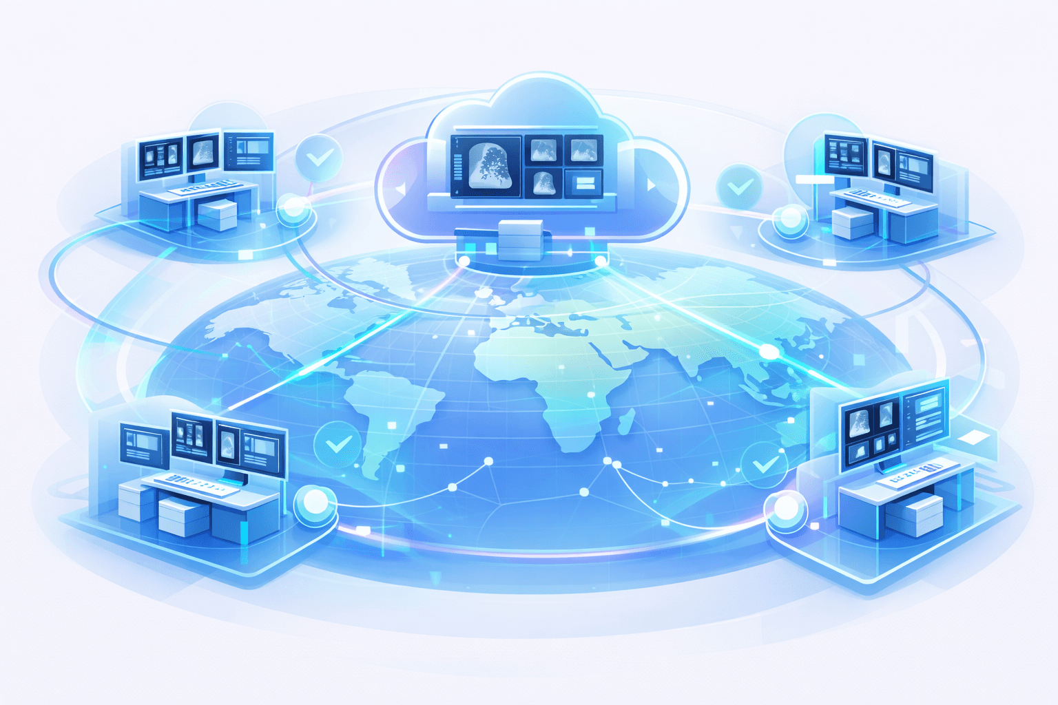 Teleradiology solution illustration